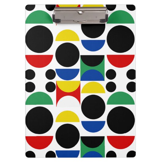 Scandinavisch Bauhaus-patroon uit het midden van d Klembord (Voorkant)