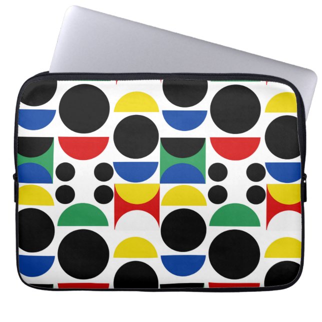 Scandinavisch Bauhaus-patroon uit het midden van d Laptop Sleeve (Voorkant)