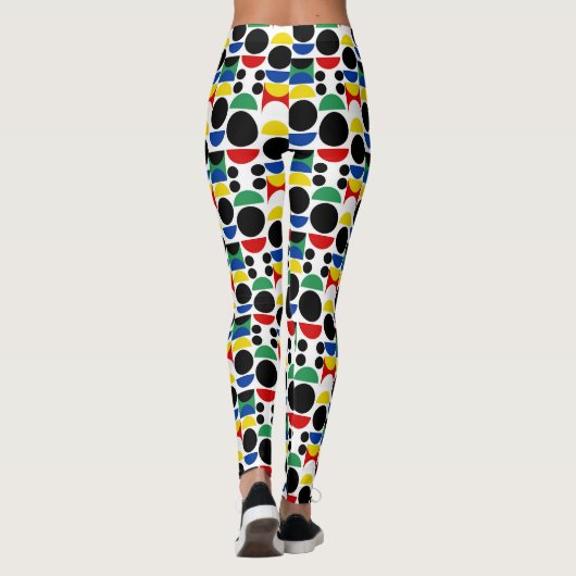 Scandinavisch Bauhaus-patroon uit het midden van d Leggings (Achterkant)