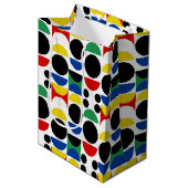 Scandinavisch Bauhaus-patroon uit het midden van d Medium Cadeauzakje (Voorkant Gekanteld)