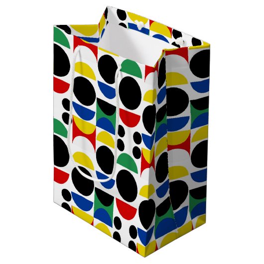 Scandinavisch Bauhaus-patroon uit het midden van d Medium Cadeauzakje (Voorkant Gekanteld)