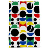 Scandinavisch Bauhaus-patroon uit het midden van d Medium Cadeauzakje (Achterkant)