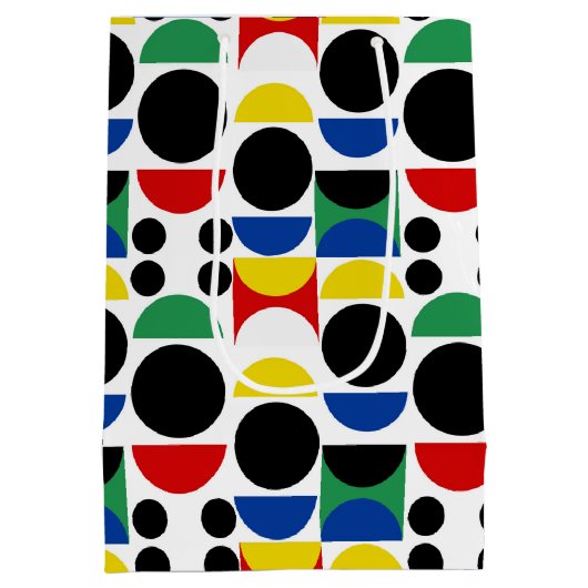 Scandinavisch Bauhaus-patroon uit het midden van d Medium Cadeauzakje (Achterkant)