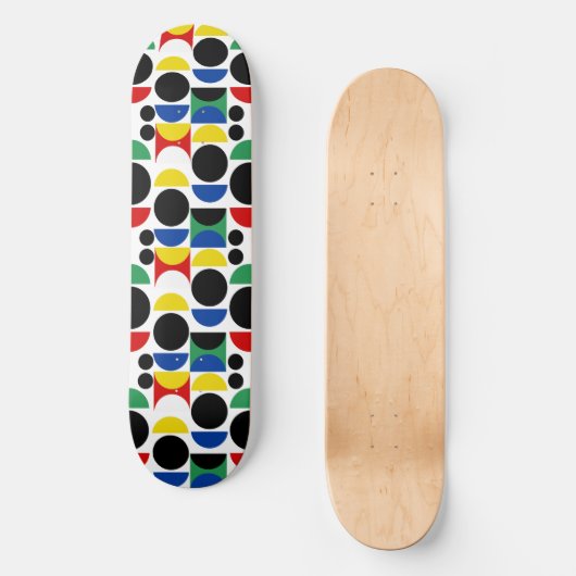 Scandinavisch Bauhaus-patroon uit het midden van d Persoonlijk Skateboard (Voorkant)