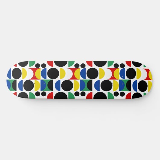 Scandinavisch Bauhaus-patroon uit het midden van d Persoonlijk Skateboard (Horizontaal)