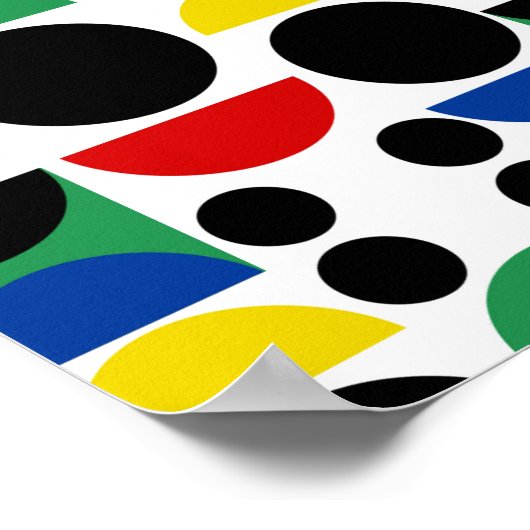 Scandinavisch Bauhaus-patroon uit het midden van d Poster (Hoek)