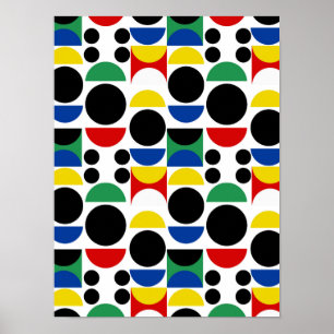Scandinavisch Bauhaus-patroon uit het midden van d Poster