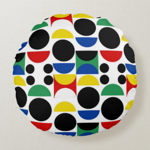 Scandinavisch Bauhaus-patroon uit het midden van d Rond Kussen