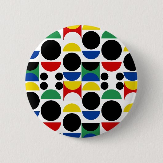Scandinavisch Bauhaus-patroon uit het midden van d Ronde Button 5,7 Cm (Voorkant)