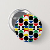 Scandinavisch Bauhaus-patroon uit het midden van d Ronde Button 5,7 Cm (Voorkant /achterkant)