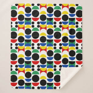 Scandinavisch Bauhaus-patroon uit het midden van d Sherpa Deken