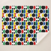 Scandinavisch Bauhaus-patroon uit het midden van d Sherpa Deken (Voorkant (horizontaal))