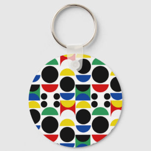 Scandinavisch Bauhaus-patroon uit het midden van d Sleutelhanger
