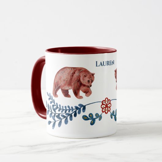 Scandinavisch Beer met noordse stijl en ventilator Mok (Voorkant links)