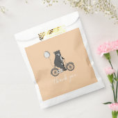 Scandinavisch Beer op bike-minimalistisch Hartelij Bedankzakje (Gezegeld)