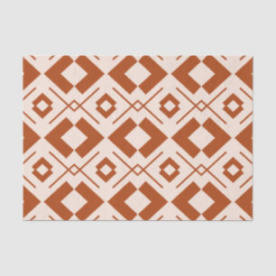 Scandinavisch beige en verbrande oranje geometrisc tissuepapier