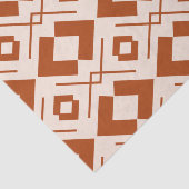 Scandinavisch beige en verbrande oranje geometrisc tissuepapier (Detail)