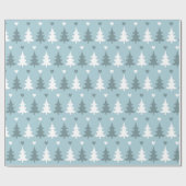 Scandinavisch blauw Scandinavische stijl Cadeaupapier (Vlak)