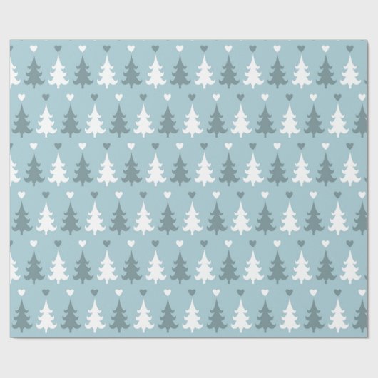 Scandinavisch blauw Scandinavische stijl Cadeaupapier (Vlak)