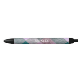 Scandinavisch Blauwgroen Roze Aangepast Zwarte Inkt Pen