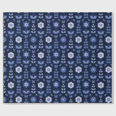 Scandinavisch Bloemen Vlinders Inpakpapier (Vlak)