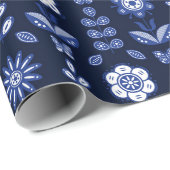 Scandinavisch Bloemen Vlinders Inpakpapier (Rol Hoek)