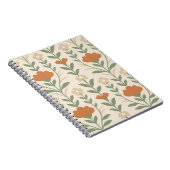 Scandinavisch bloemenspiralschrift notitieboek (Rechterzijde)