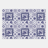 Scandinavisch bloemig abstract bloemmotief inpakpapier vel (Voorkant 3)