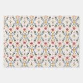 Scandinavisch bloemig abstract bloemmotief inpakpapier vel (Voorkant)