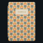 Scandinavisch bloempatroon gepersonaliseerd iPad pro cover<br><div class="desc">Scandinavisch bloempatroon Aangepast recept Hoesje tablet</div>