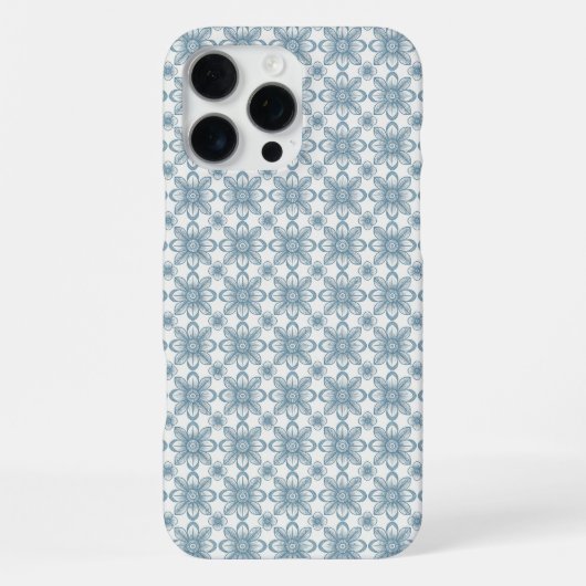 Scandinavisch bloempatroon iPhone hoesje (Achterkant)