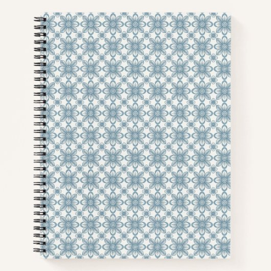 Scandinavisch Bloempatroon Notitieboek (Voorkant)