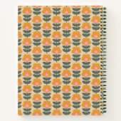 Scandinavisch bloempatroon op maat gepersonaliseer notitieboek (Achterkant)