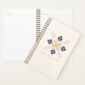 Scandinavisch bloempatroon Persoonlijke naam Planner (Display)