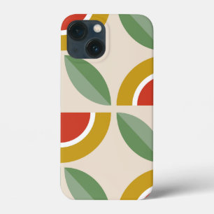 Scandinavisch bloempatroon, retro stijl, midden ce Case-Mate iPhone case