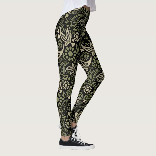 Scandinavisch Boho-etnisch patroon Leggings (Rechts)