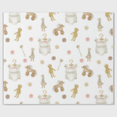 Scandinavisch Boho kwekerij patroon Cadeaupapier (Vlak)