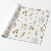 Scandinavisch Boho kwekerij patroon Cadeaupapier (Uitgerold)