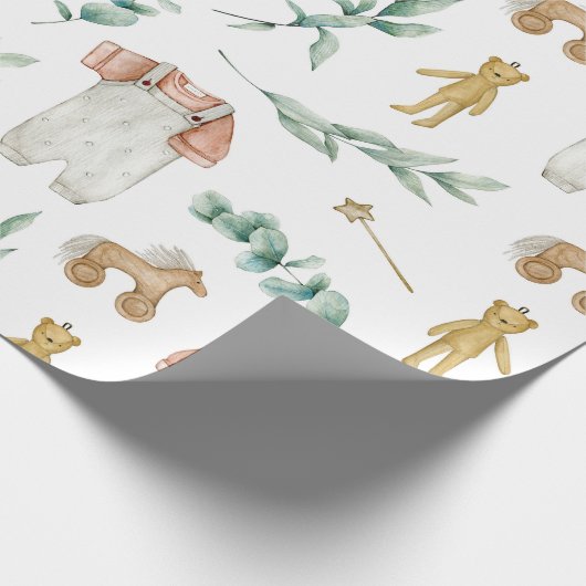 Scandinavisch Boho kwekerij patroon Cadeaupapier (Hoek)