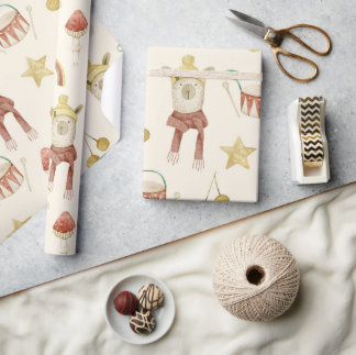 Scandinavisch Boho Nursery Beer Cadeaupapier