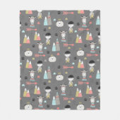 Scandinavisch Boho-wildnis donkergrijs Fleece Deken (Voorkant)