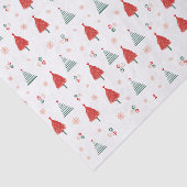 Scandinavisch boompatroon Kleurrijke Kerstmis Tissuepapier (Detail)