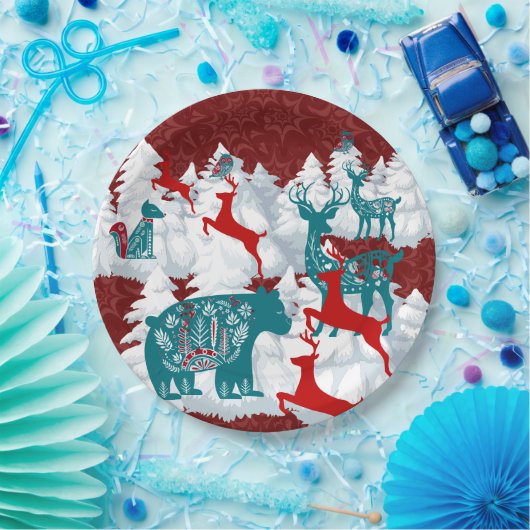 Scandinavisch Bord kerstpapier (Feest)