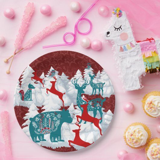 Scandinavisch Bord kerstpapier (Feest)