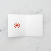 Scandinavisch borstrendierlijk vouwbaar Wenskaart Kaart (Binnen)