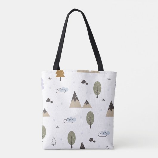 Scandinavisch bos esthetisch tote bag (Achterkant)