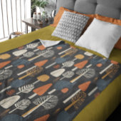 Scandinavisch bos fleece deken