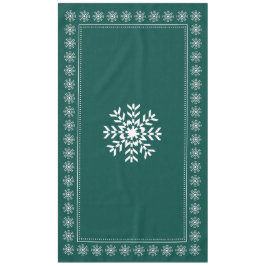 Scandinavisch bos Groen en Witte Snowflake Tafelkleed