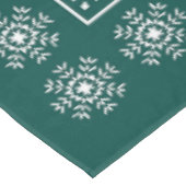 Scandinavisch bos Groen en Witte Snowflake Tafelkleed (Gekanteld)