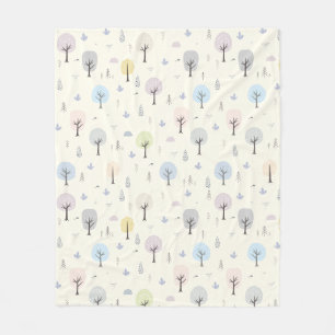 Scandinavisch bosnaadloos patroonpatroon fleece deken